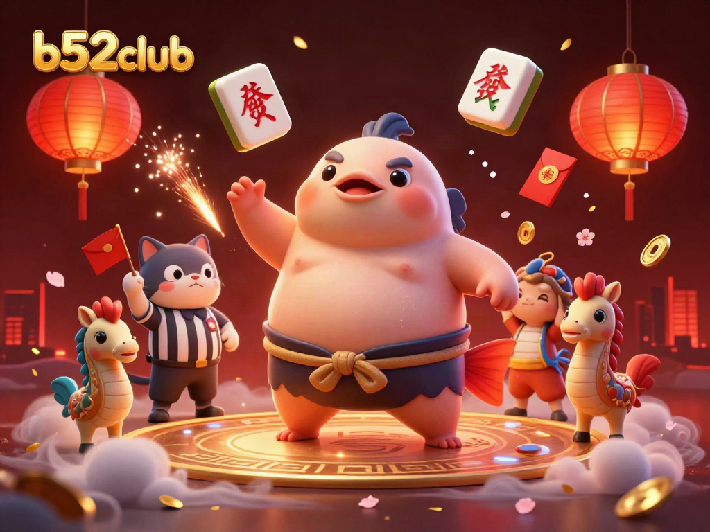 Play to win big at b52club with a vibrant underwater themed illustration featuring unique casino elements.