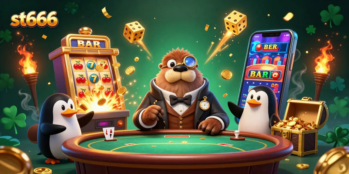 Engage in thrilling gameplay at st666 with a poker scene featuring a walrus, penguin dealer, and a bluffing pufferfish.