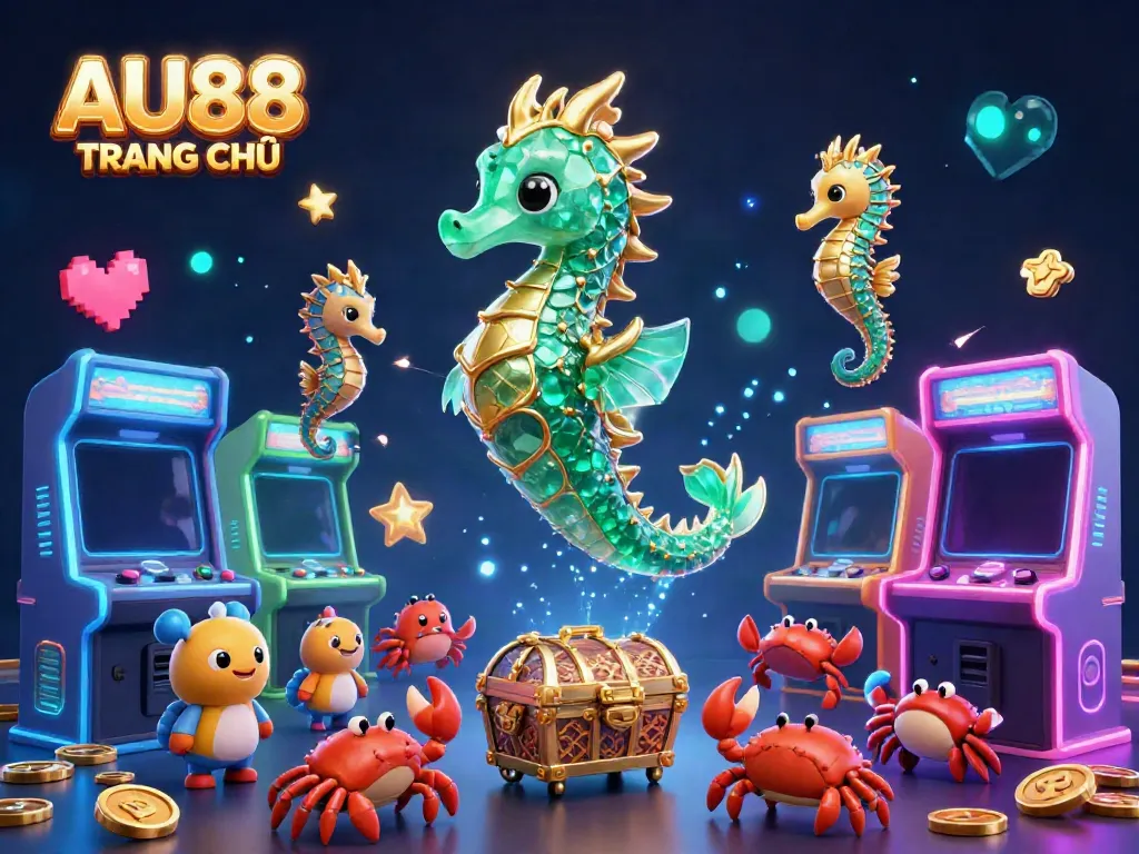 Experience rich gameplay at AU88 TRANG CHỦ with a captivating sea dragon and dynamic game elements.