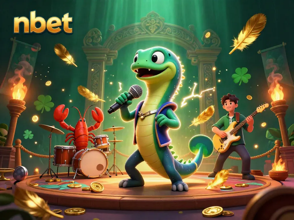 Experience the thrill of nbet with an electrifying underwater casino scene featuring a DJ eel, lobster drummer, and seahorse guitarist.