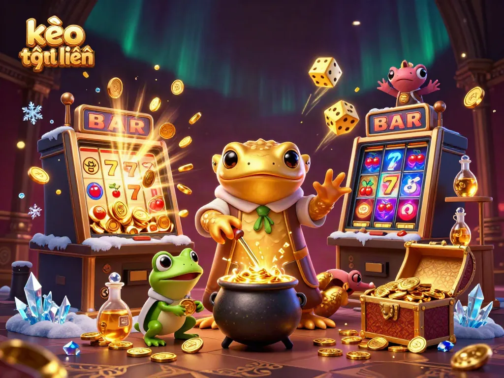 Experience the excitement of kèo trực tuyến with skilled alchemists in a vibrant casino scene.
