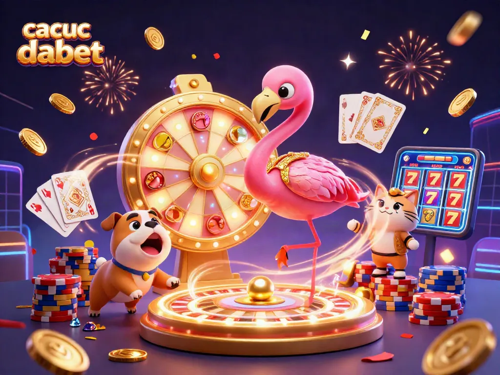 Engage in ca cuoc dabet with an exciting scene featuring a game host, contestant, and prizes, creating a vibrant gaming atmosphere.