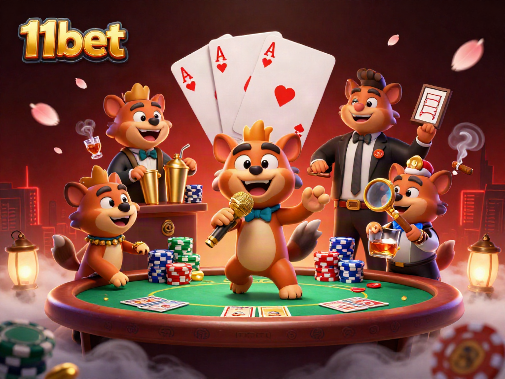 Experience thrilling 11bet action with 3D hyena characters in dynamic casino settings.