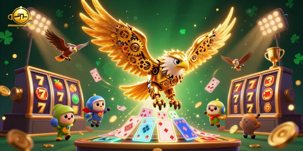 Experience thrilling gameplay with ahimajournal-digital in this vibrant 3D casino illustration.