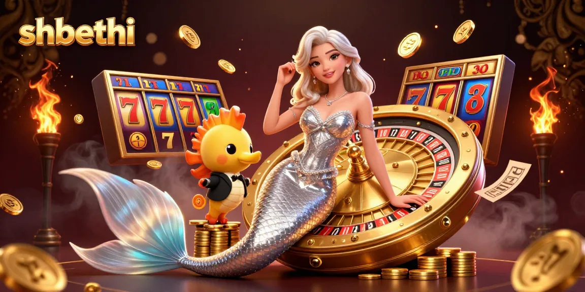 Experience thrilling gameplay at shbethi with vibrant casino elements and a sparkling roulette wheel.