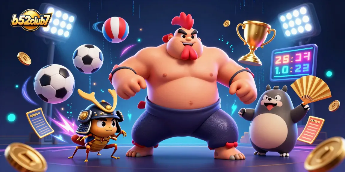 Experience thrilling games at b52club7 with a powerful sumo wrestler and dynamic sports elements.