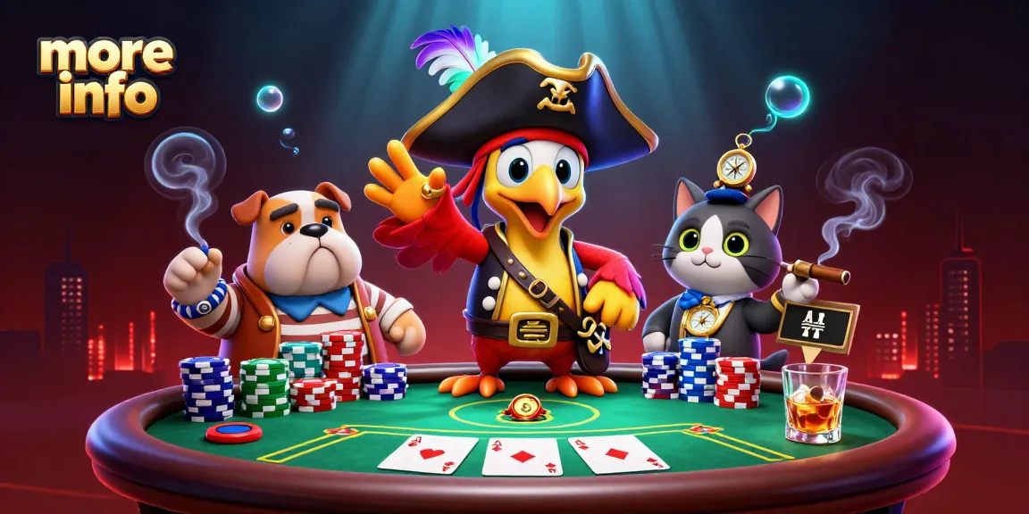 Engage with exciting more info on casino games with a rich 3D pirate scene featuring poker elements.
