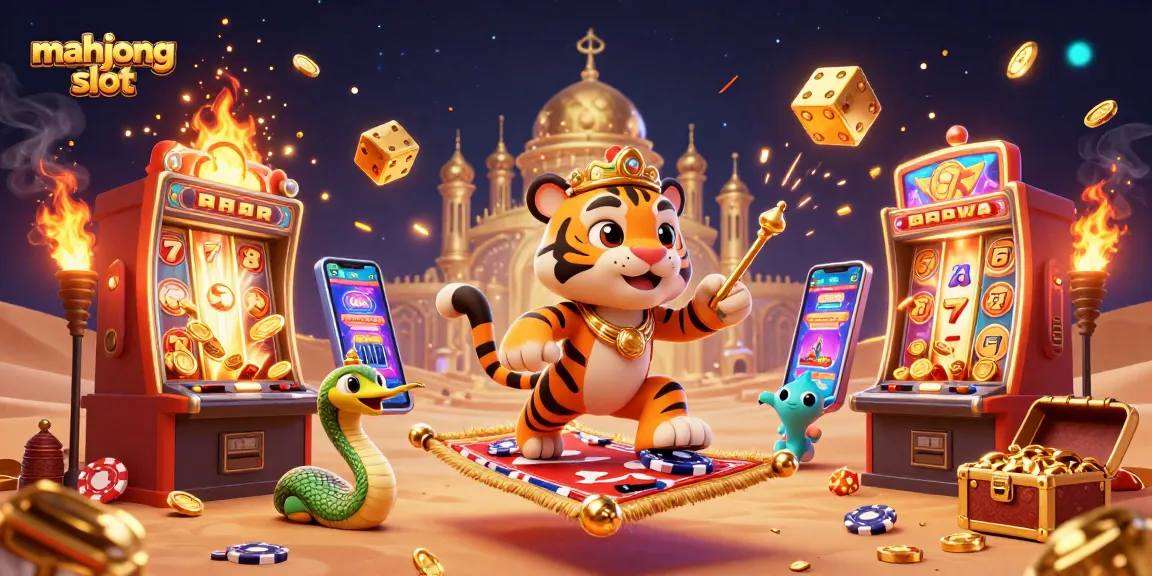 Experience the excitement of mahjong slot with vibrant jackpot illustrations and vivid characters.