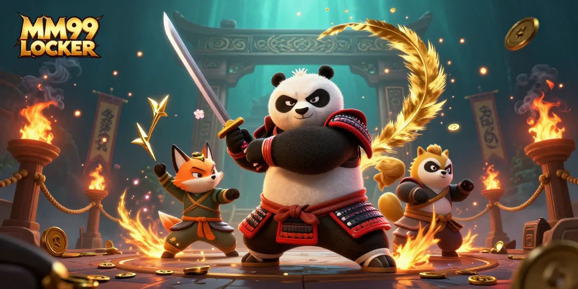 Engage with the exquisite MM99 LOCKER as the samurai panda battles for jackpots surrounded by dynamic casino elements.
