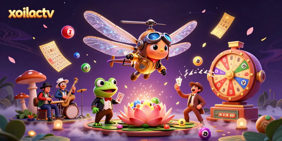 Experience thrilling gameplay at xoilactv with vibrant lottery balls and a lively casino scene