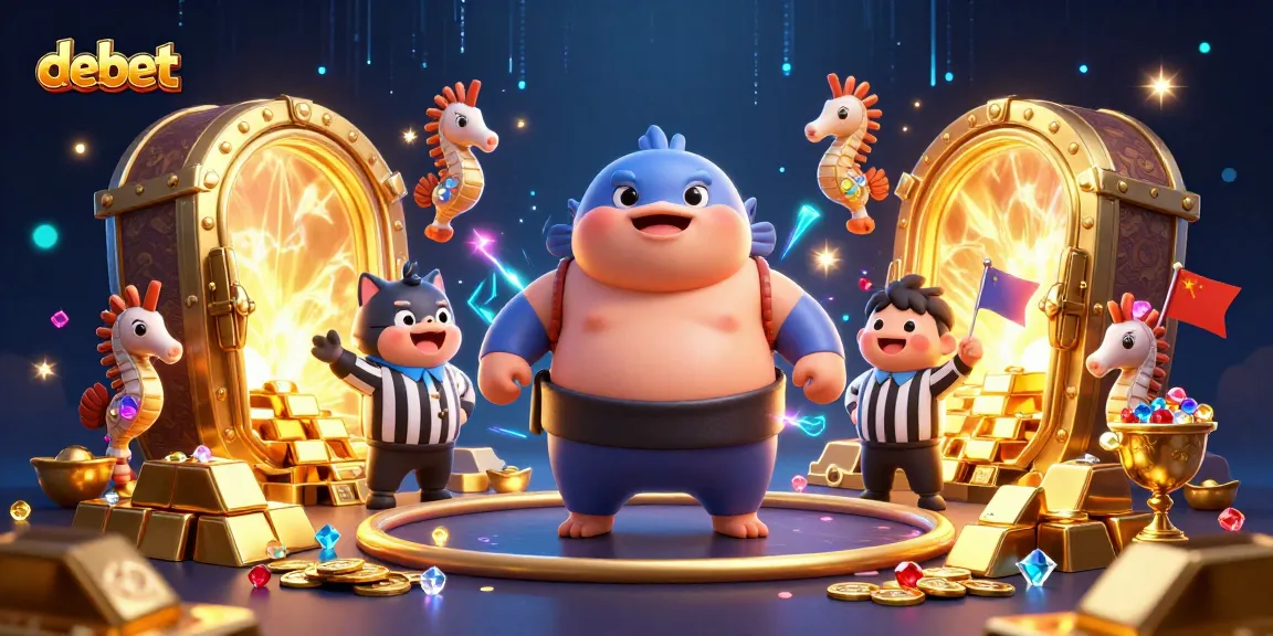 Experience thrilling gameplay with debet in this lively underwater casino scene.