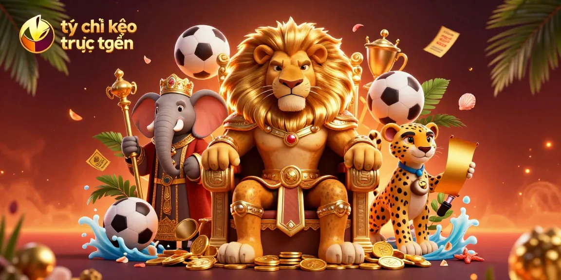 Engage in tỷ lệ kèo trực tuyến with illustrated sports betting characters in an energetic scene.
