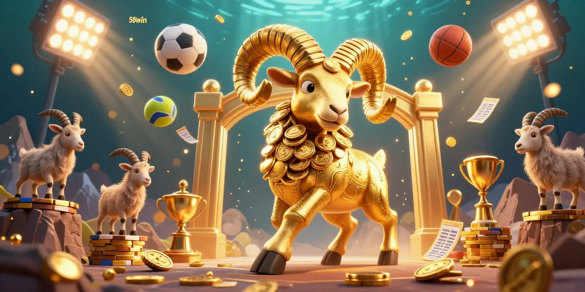 Experience thrilling bets with 58win as a golden ram charges through a lavish gaming scene.