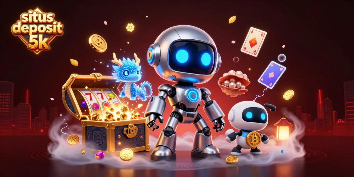 Experience the thrill of situs deposit 5k with vibrant 3D characters and slot game elements.