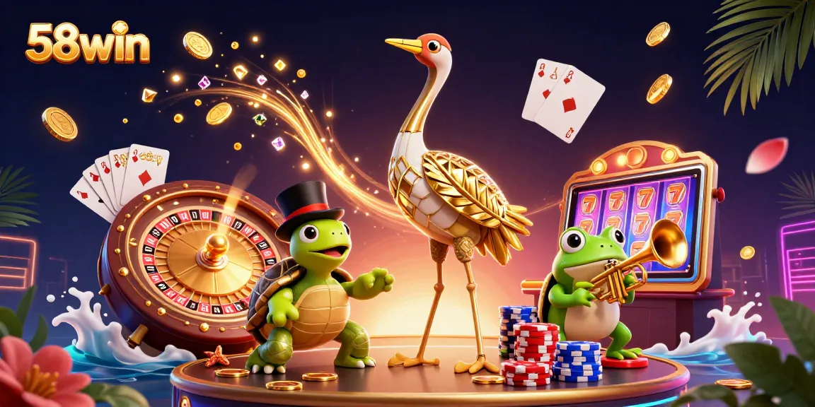 Play exciting games at 58win with vibrant characters and dynamic casino elements.