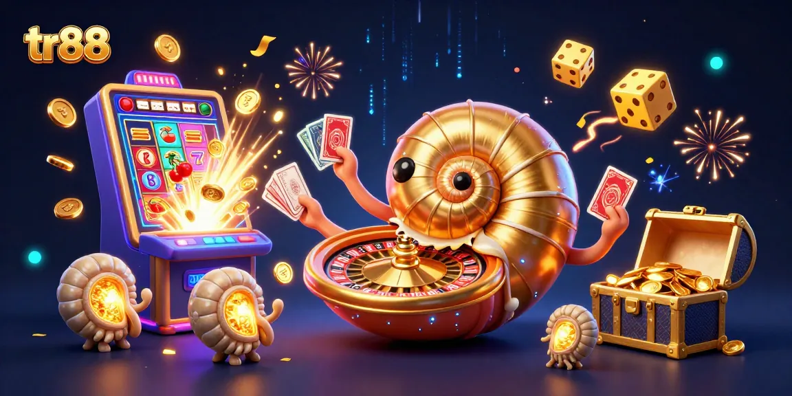 tr88 gamifies excitement with a giant nautilus-themed roulette and vivid casino elements
