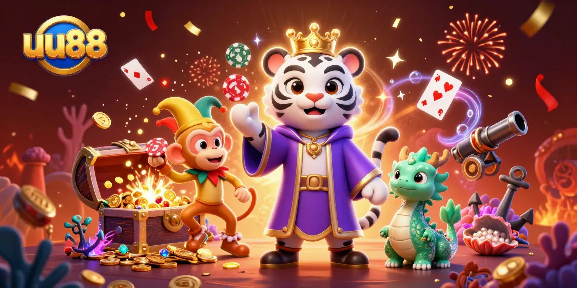 Experience winning at uu88 with vibrant casino characters and dynamic gambling elements.